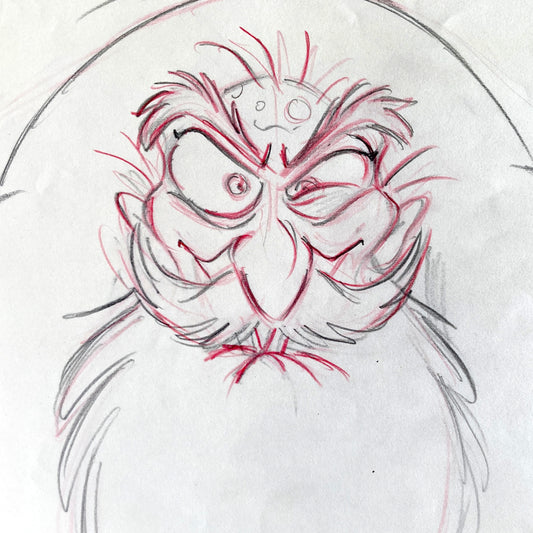 Aladdin Jafar as a Beggar : Original Production Used Animation Drawing (Walt Disney, 1992). For sale on FLIP Gallery