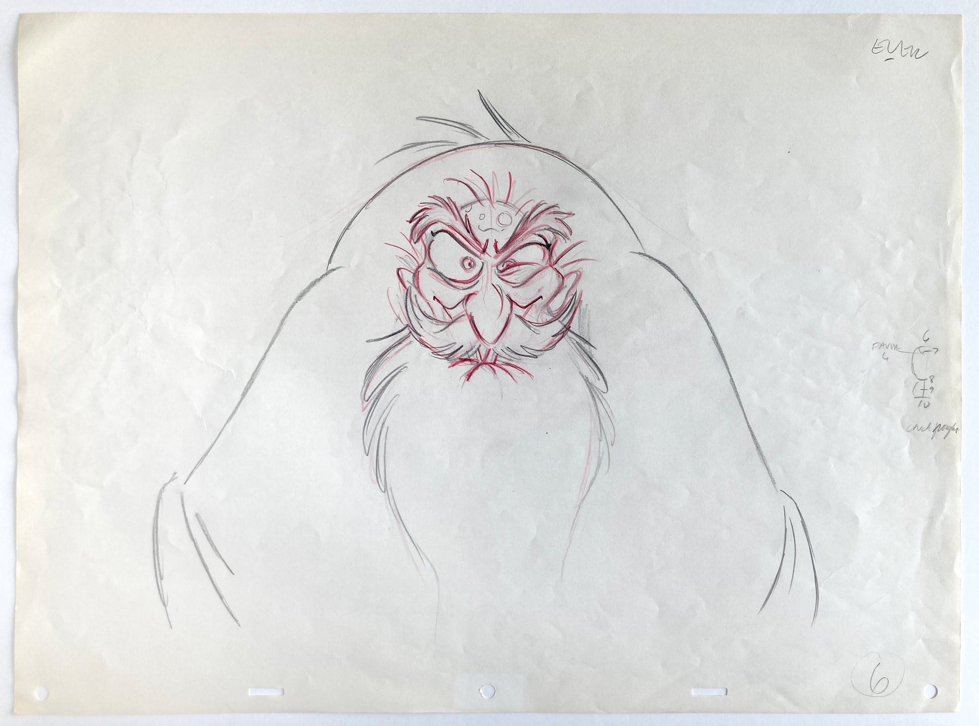 Aladdin Jafar as a Beggar : Original Production Used Animation Drawing (Walt Disney, 1992). For sale on FLIP Gallery