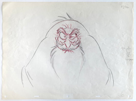 Aladdin Jafar as a Beggar : Original Production Used Animation Drawing (Walt Disney, 1992). For sale on FLIP Gallery