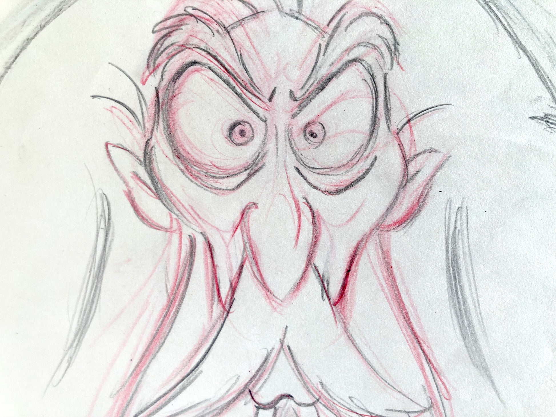 Aladdin Jafar as a Beggar : Original Animation Production Drawing (Walt Disney, 1992). For sale on FLIP Gallery
