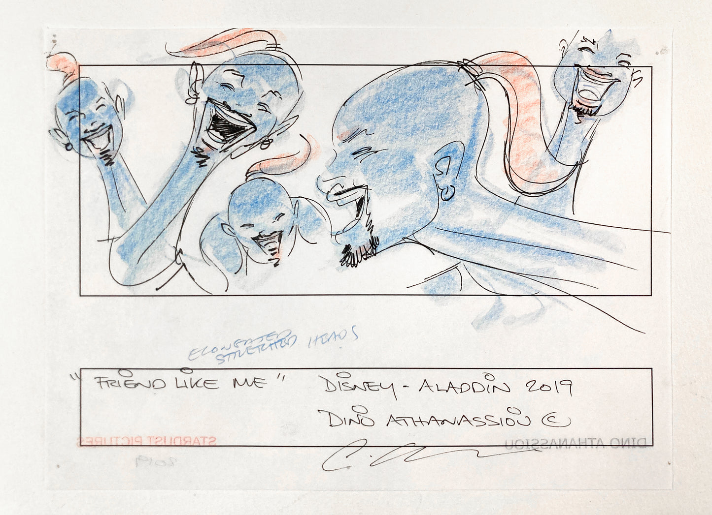 Aladdin (Live Action): Original Production Used Storyboard Signed by Dino Athanassiou (Walt Disney Pictures, 2019). For sale on FLIP Gallery