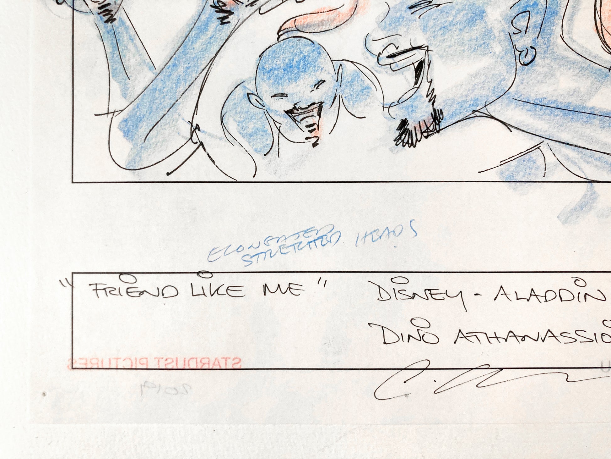 Aladdin (Live Action): Original Production Used Storyboard Signed by Dino Athanassiou (Walt Disney Pictures, 2019). For sale on FLIP Gallery