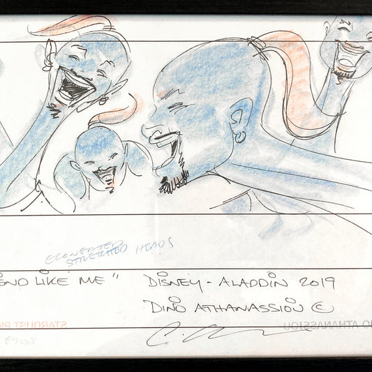 Original Storyboard Drawing of Aladdin (2019) Walt Disney Puctures