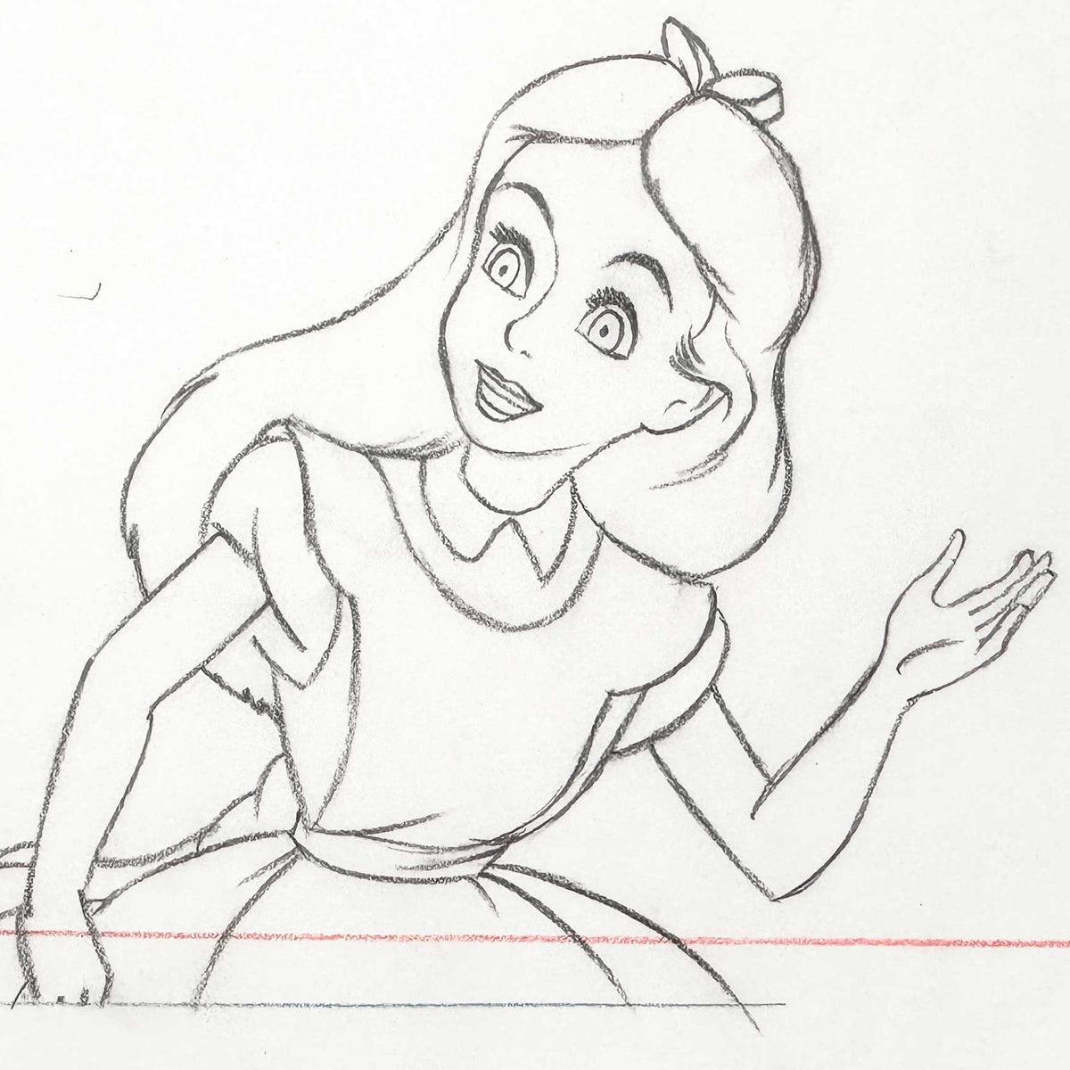 Alice in Communication Land - Alice Layout Drawing by Disney Legend Ken O' Connor (Walt Disney, 1976). For sale on FLIP Gallery