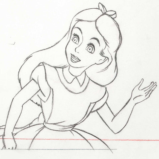 Alice in Communication Land - Alice Layout Drawing by Disney Legend Ken O' Connor (Walt Disney, 1976). For sale on FLIP Gallery