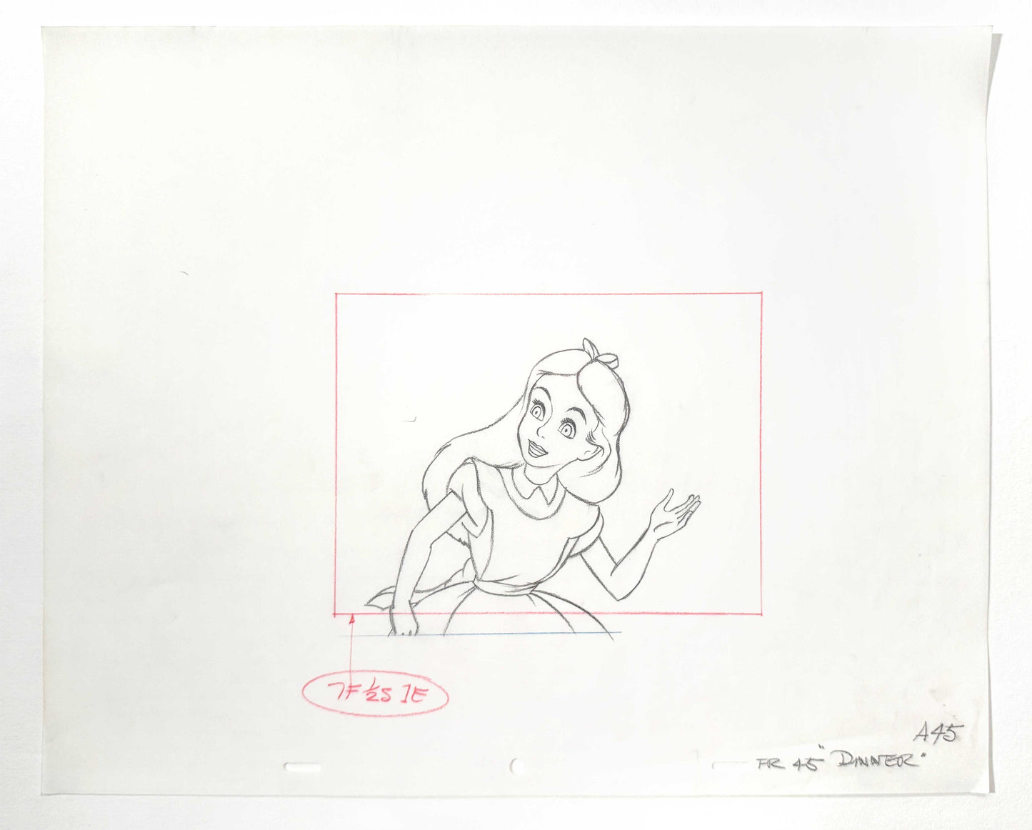Alice in Communication Land - Alice Layout Drawing by Disney Legend Ken O' Connor (Walt Disney, 1976). For sale on FLIP Gallery