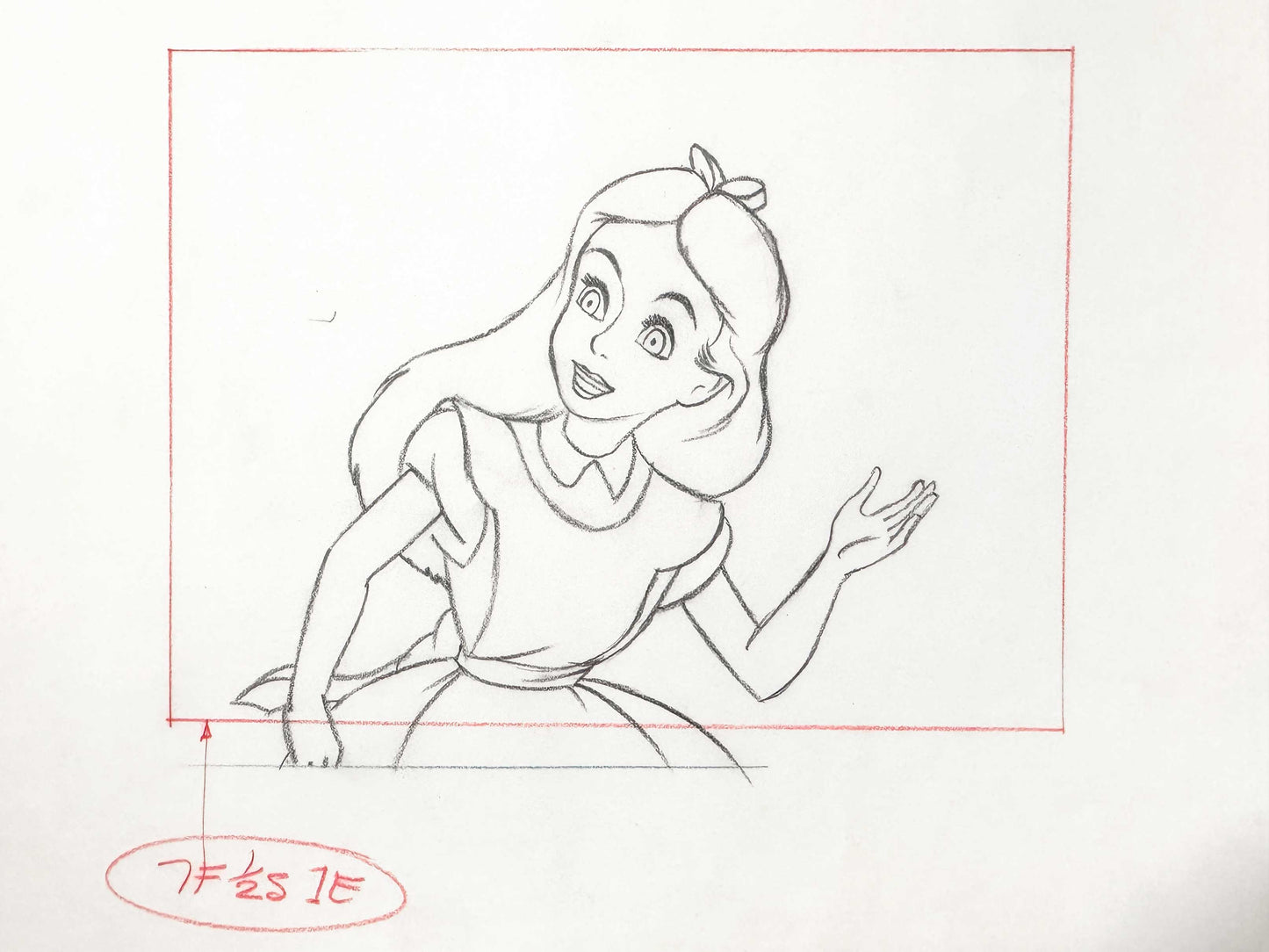 Alice in Communication Land - Alice Layout Drawing by Disney Legend Ken O' Connor (Walt Disney, 1976). For sale on FLIP Gallery