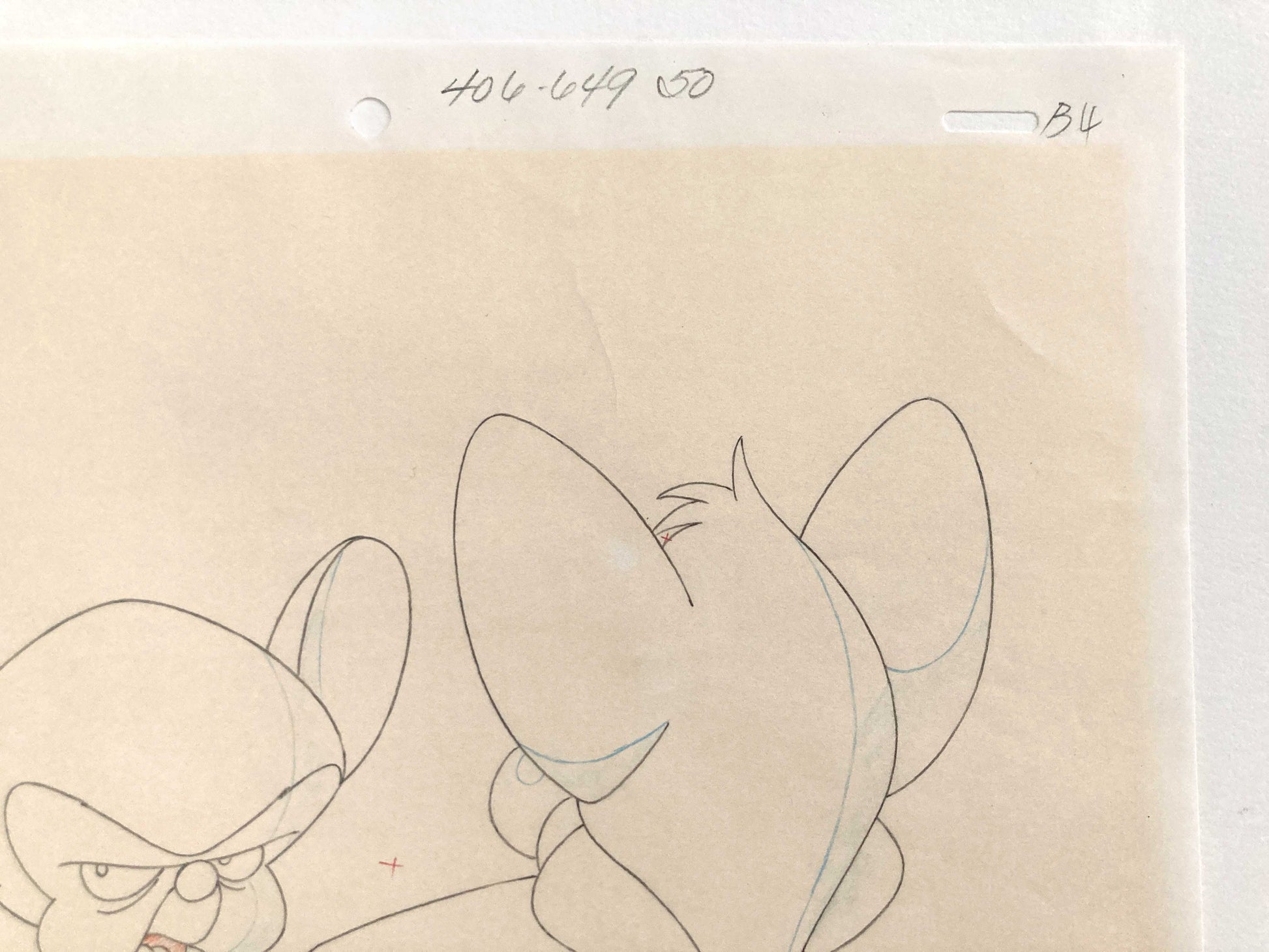 Animaniacs "Brain Meets Brawn" Pinky and Brain Original Production Used Animation Drawing (Warner Brothers, 1993). For sale on FLIP Gallery
