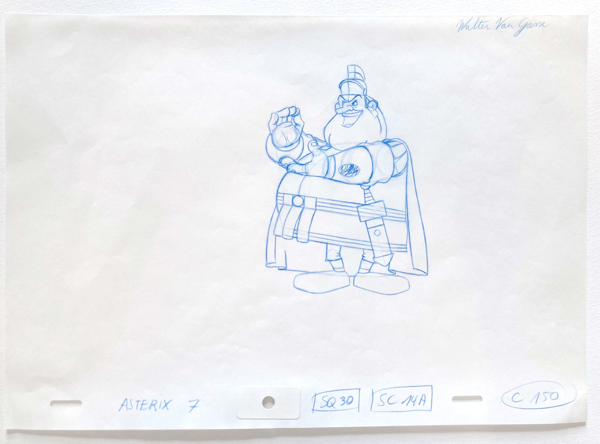 Asterix in America - Original Production Used Animation Art Drawing - Signed. For sale on FLIP Gallery
