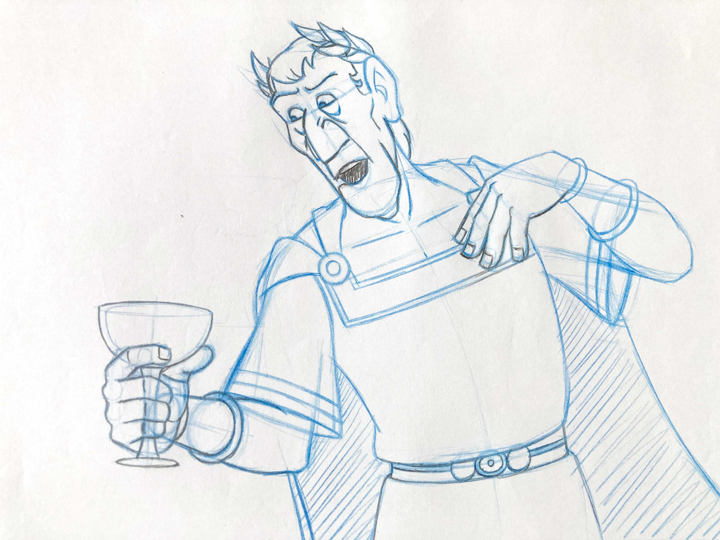 Asterix in America - Cesar : Original Production Used Animation Drawing. For sale on FLIP Gallery