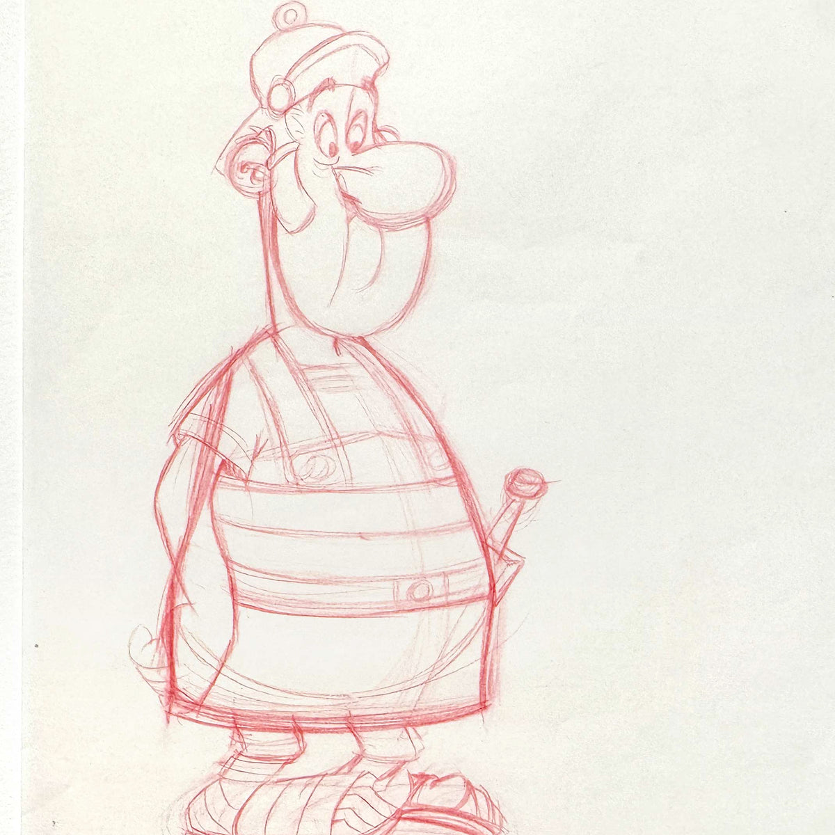 Asterix and Caesar’s Surprise - Original Character Concept Art Drawing of a Roman Soldier (1985). For sale on FLIP Gallery