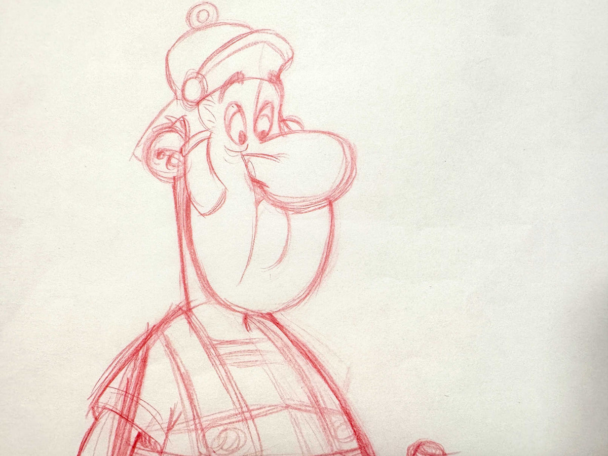 Asterix and Caesar’s Surprise - Original Character Concept Art Drawing of a Roman Soldier (1985). For sale on FLIP Gallery