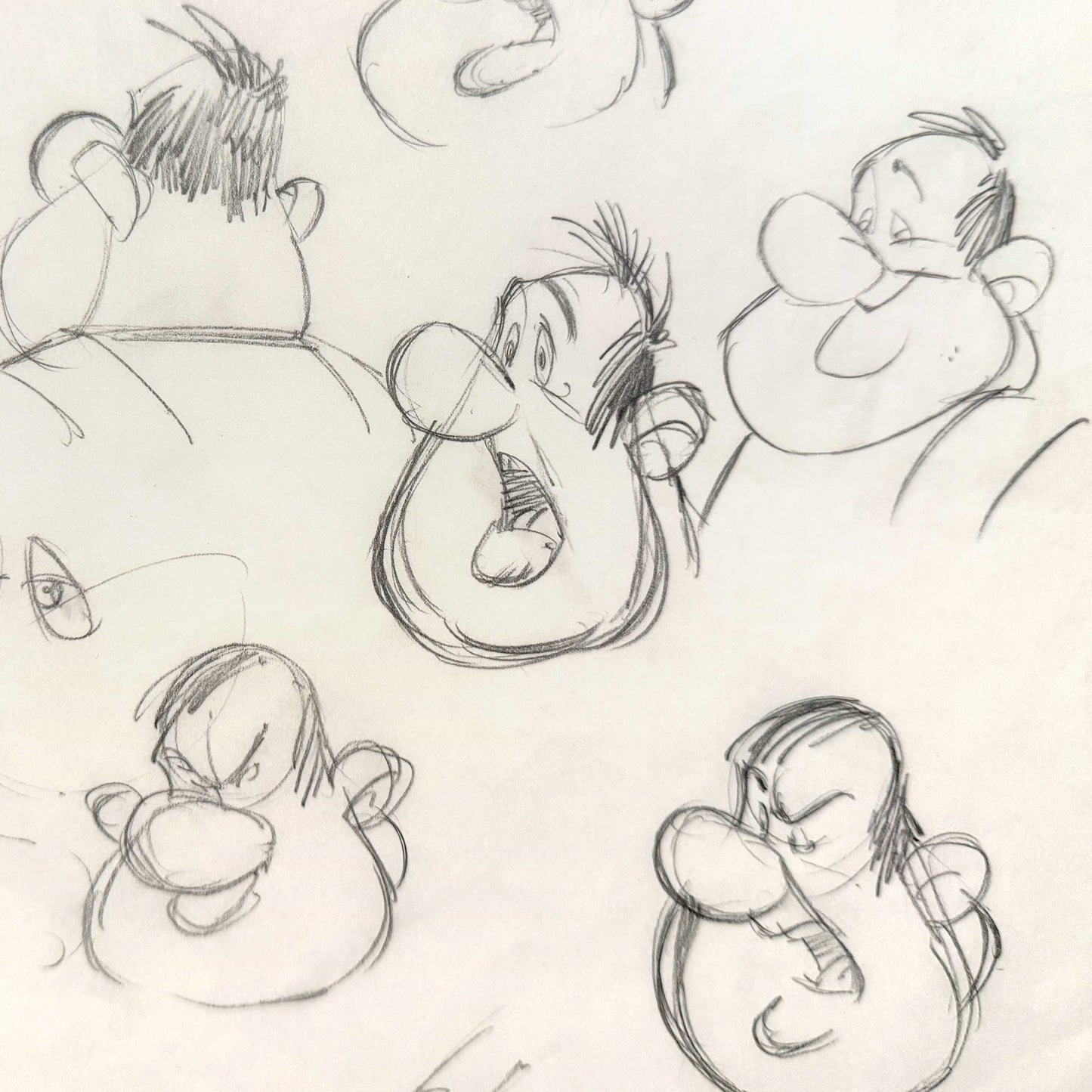 Astérix in Britain (1986) – Original Character Research Sheet of Claudius Lapsus. For sale on FLIP Gallery