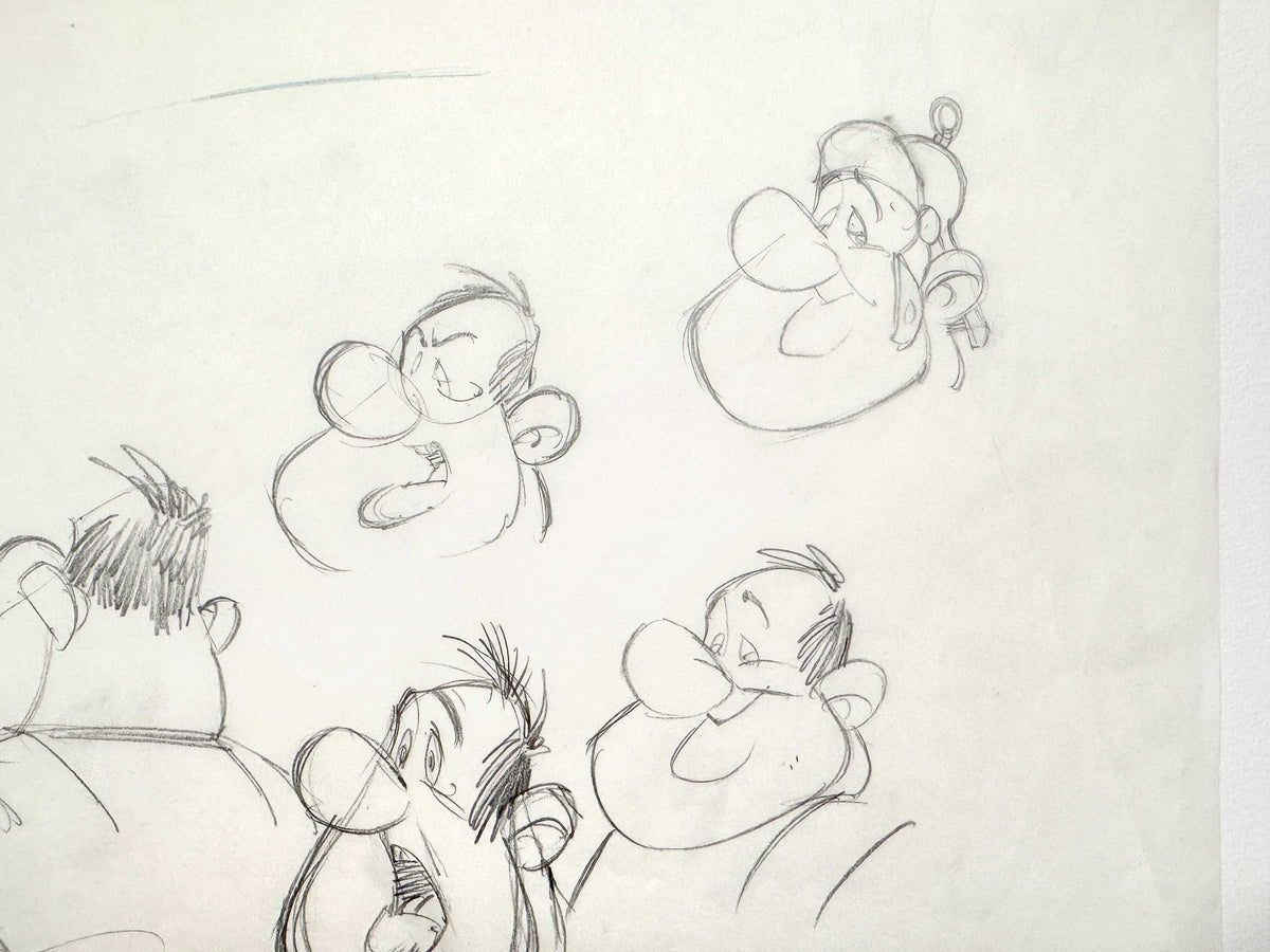 Astérix in Britain (1986) – Original Character Research Sheet of Claudius Lapsus. For sale on FLIP Gallery