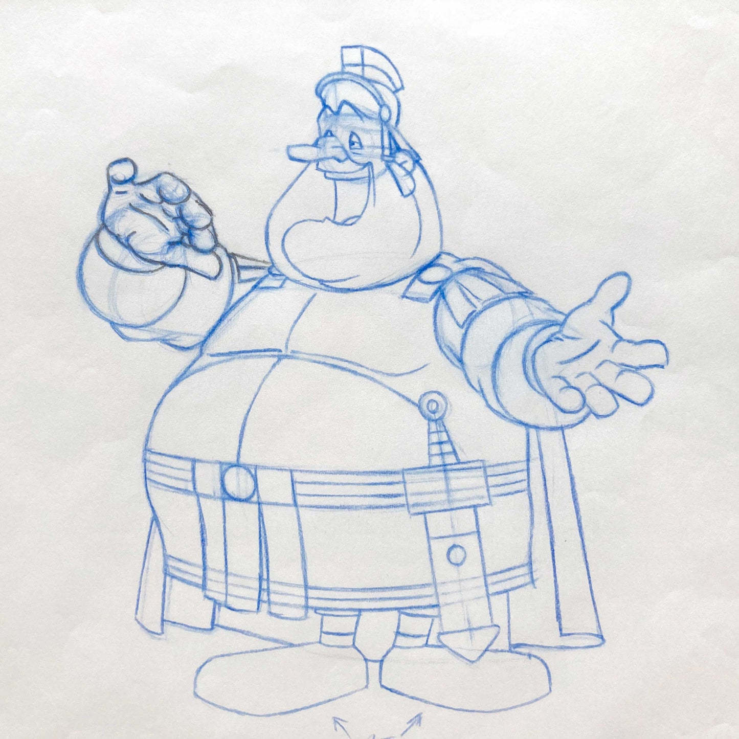 Asterix in America : Original animation production drawing signed. For sale on FLIP Gallery