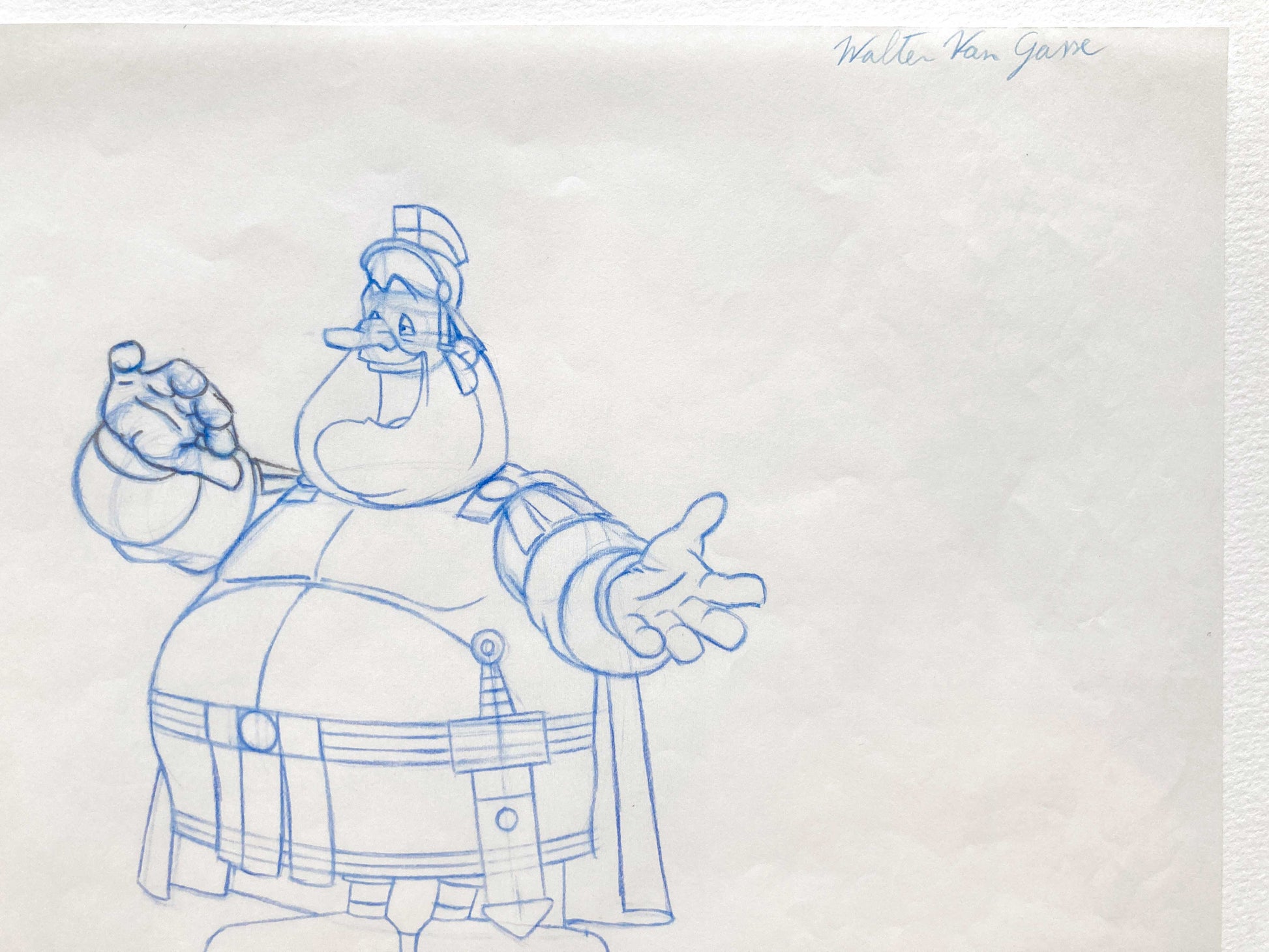 Asterix in America : Original animation production drawing signed. For sale on FLIP Gallery