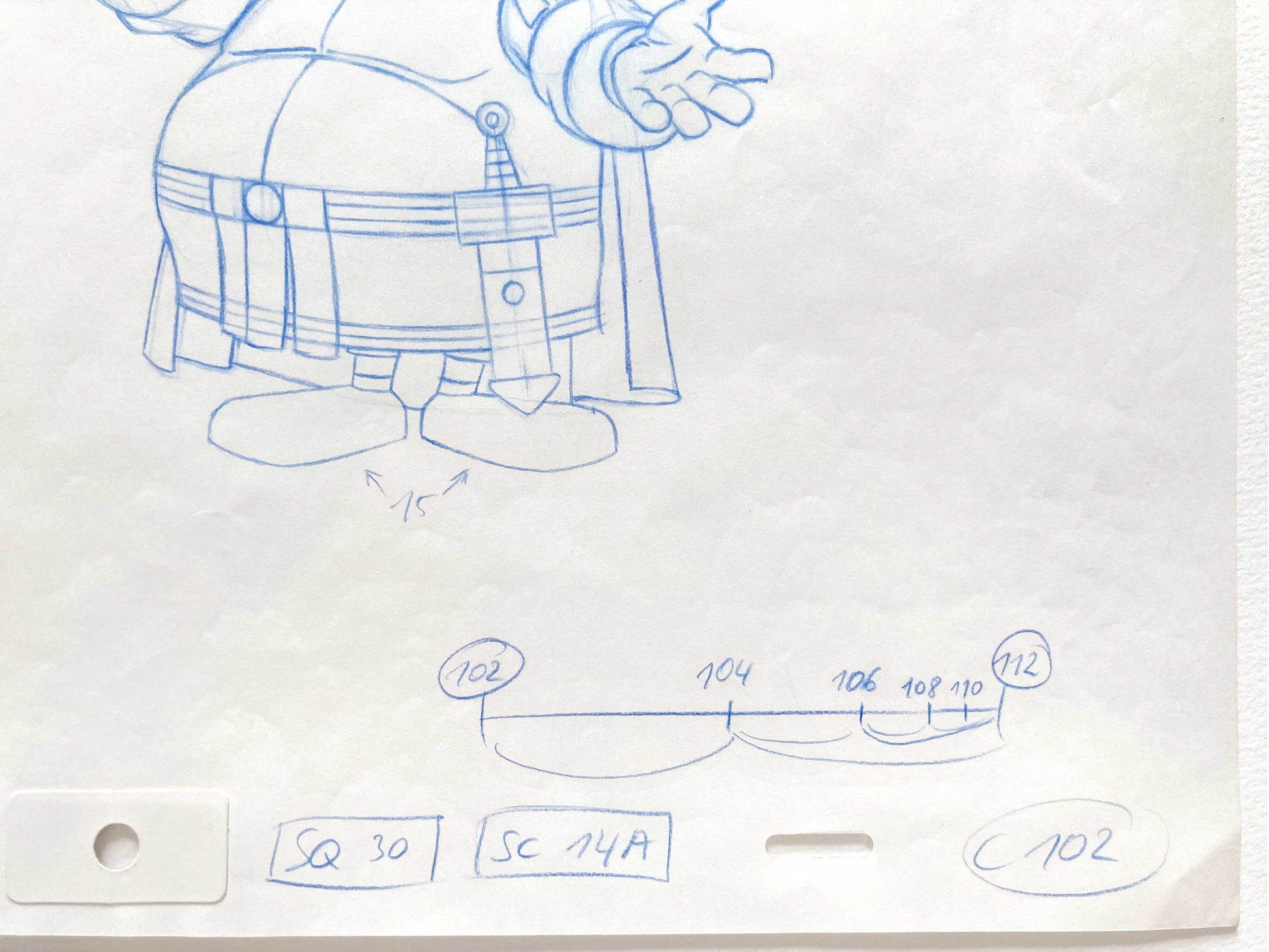 Asterix in America : Original animation production drawing signed. For sale on FLIP Gallery