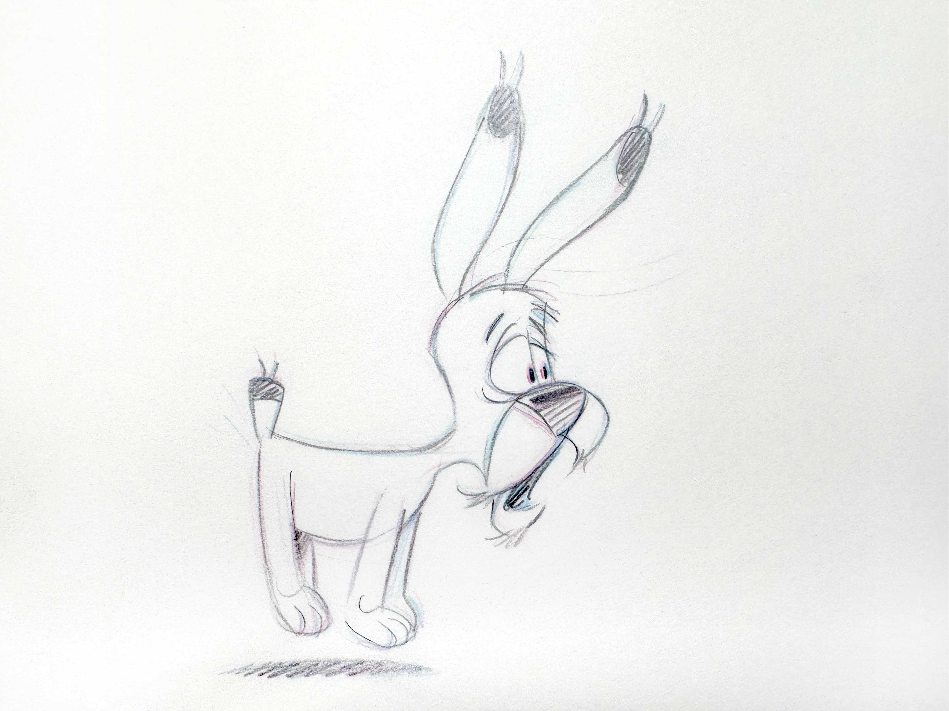 ASTERIX : Original Animation Art of Idefix Signed (Gaumont Studios