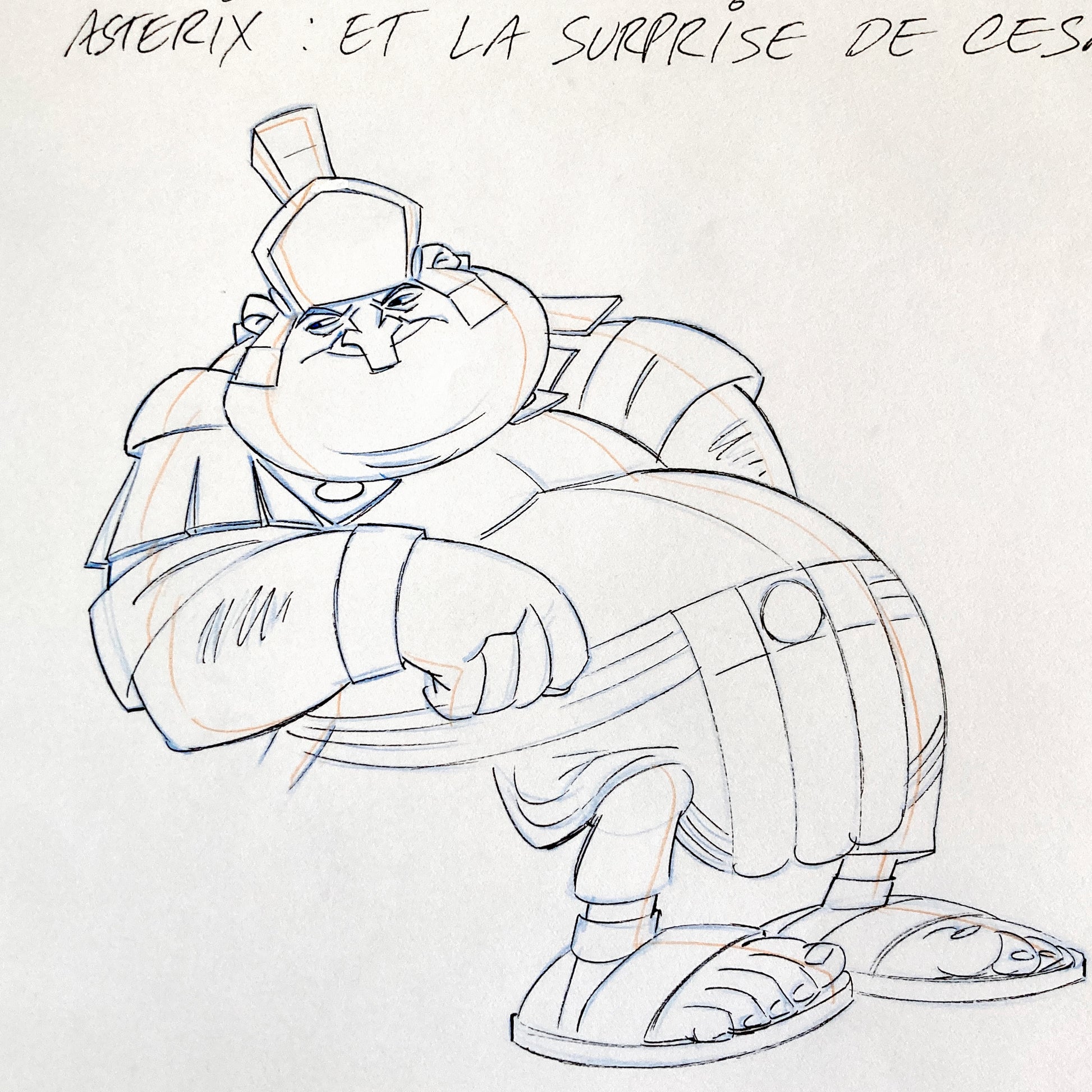 Asterix Versus Caesar - Original Animation Art Signed by Dino Athanassiou (Gaumont Studios, 1985). For sale on FLIP Gallery