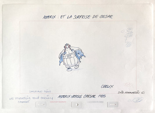Asterix Versus Caesar - Original Animation Art Signed by Dino Athanassiou (Gaumont Studios, 1985). For sale on FLIP Gallery
