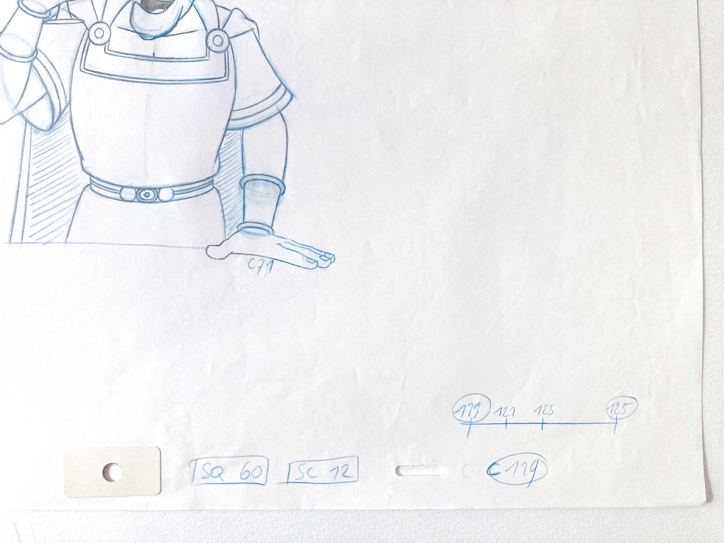 Asterix in America Cesar Original Production Used Animation Art Drawing. For sale on FLIP Gallery