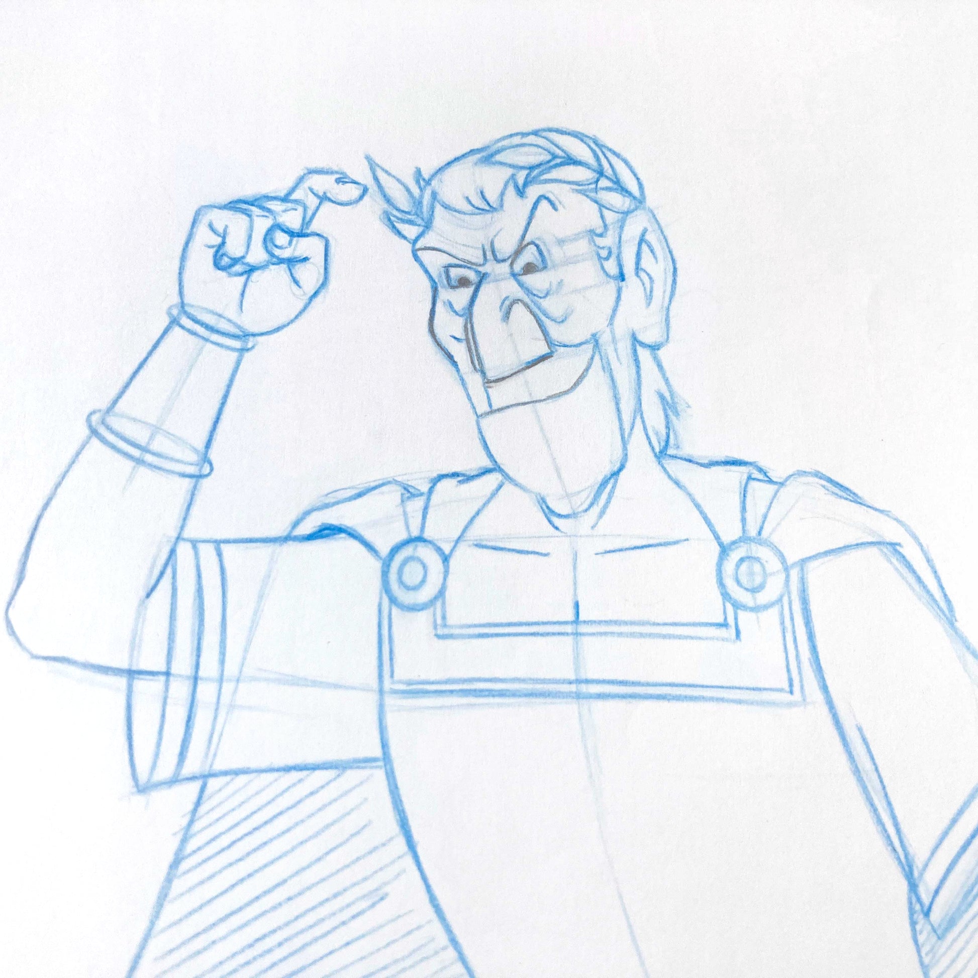 "Asterix in America" Cesar : Original Production Used Animation Drawing. For sale on FLIP Gallery