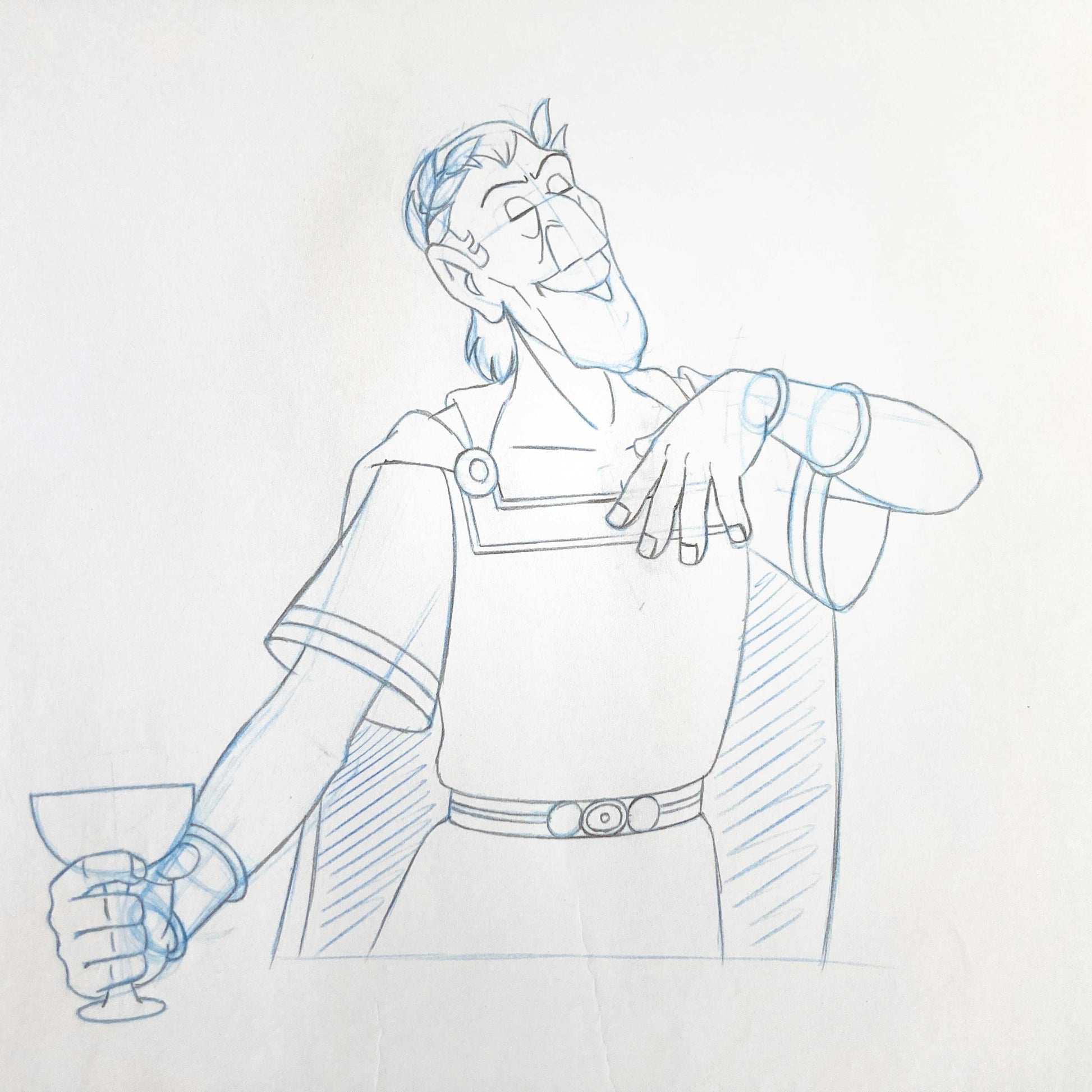 Asterix in America. Cesar Original Production Used Animation Drawing. For sale on FLIP Gallery