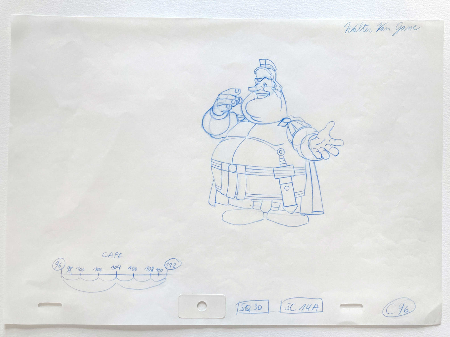 Asterix in America - Original Production Used Animation Drawing Signed. For sale on FLIP Gallery