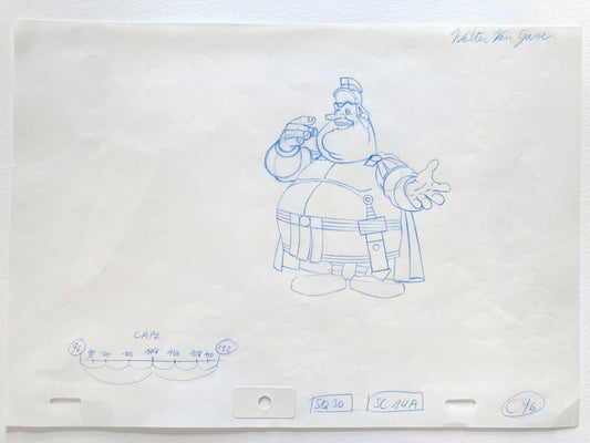 Asterix in America - Original Production Used Animation Drawing Signed. For sale on FLIP Gallery