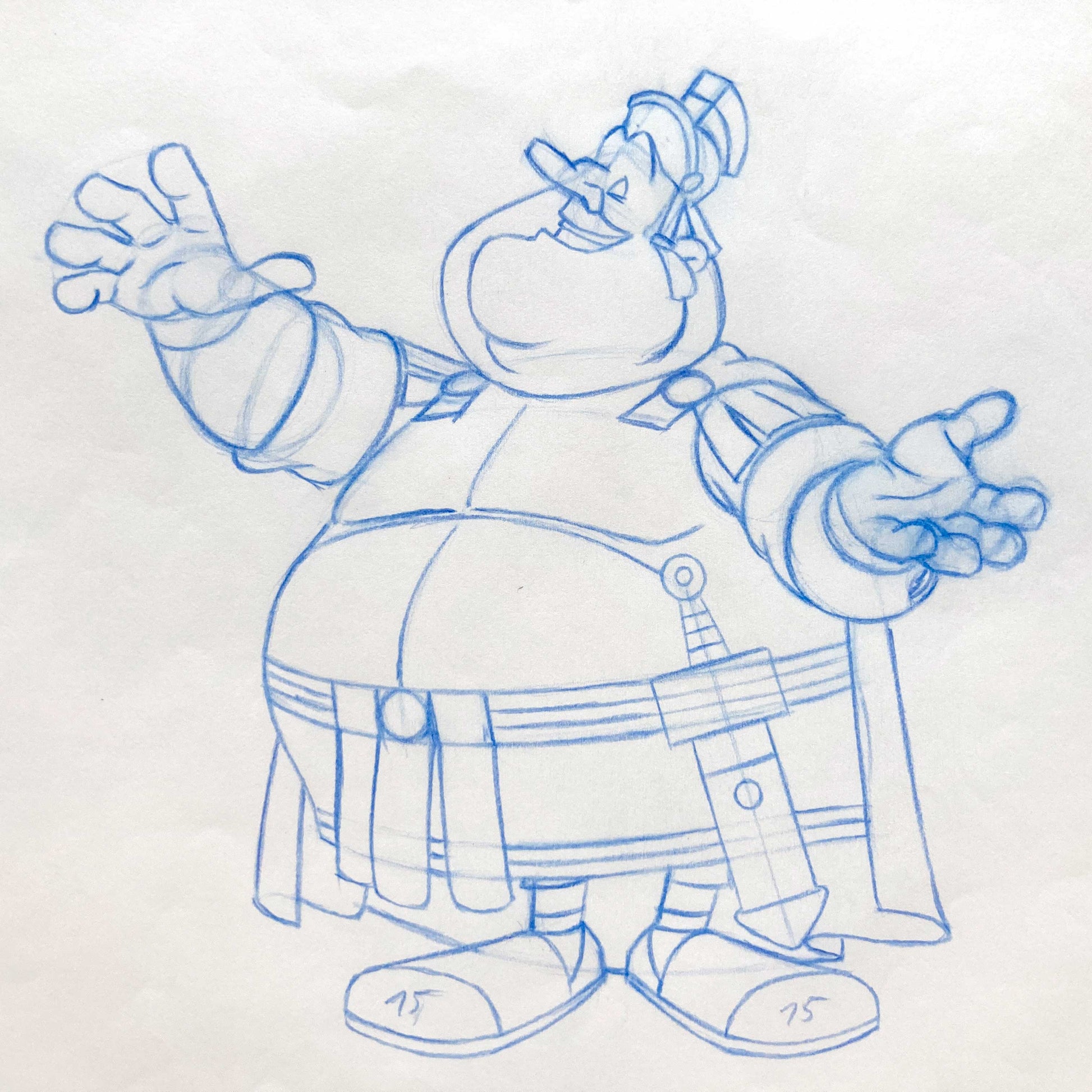 Asterix in America Original Production Used Animation Drawing - Signed. For sale on FLIP Gallery