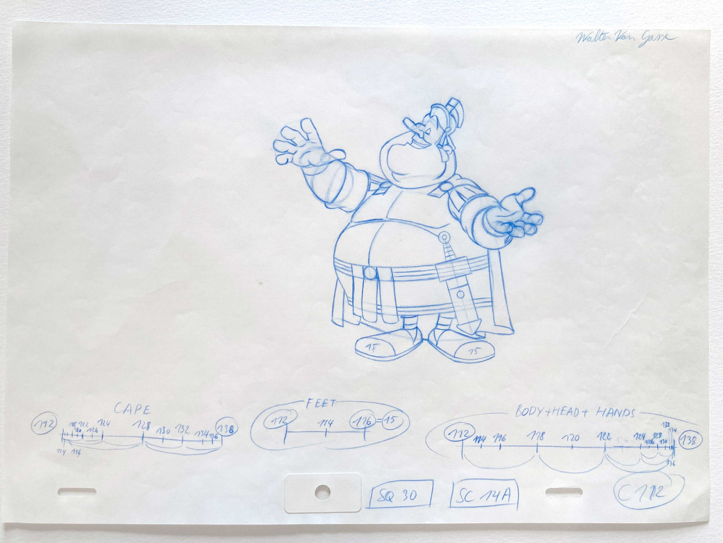 Asterix in America Original Production Used Animation Drawing - Signed. For sale on FLIP Gallery