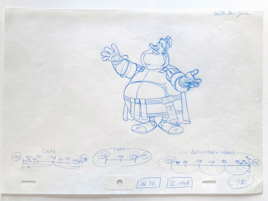 Asterix in America Original Production Used Animation Drawing - Signed. For sale on FLIP Gallery