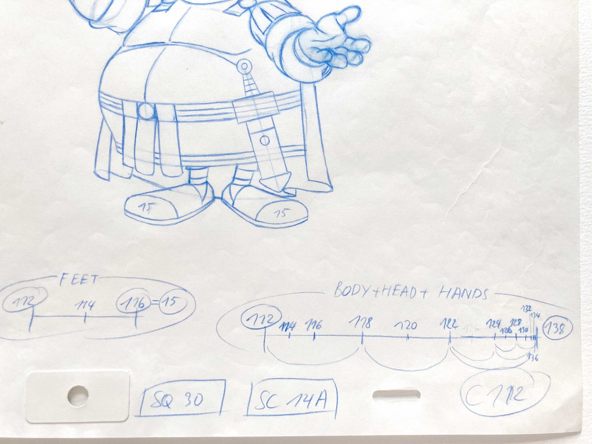 Asterix in America Original Production Used Animation Drawing - Signed. For sale on FLIP Gallery