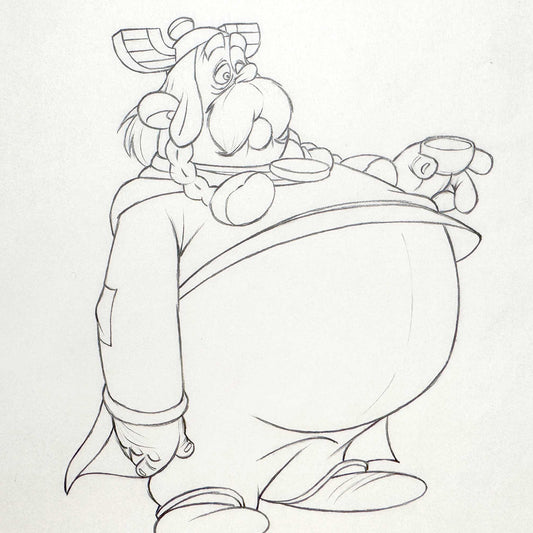 Asterix in Britain : Original Animation Drawing of Zebigbos (Astérix chez les Bretons, 1986). For sale on FLIP Gallery