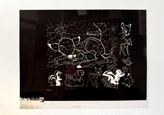 BAMBI Rare Original Disney Model Sheet Film Negative – Walt Disney Productions (1990’s). For sale on FLIP Gallery