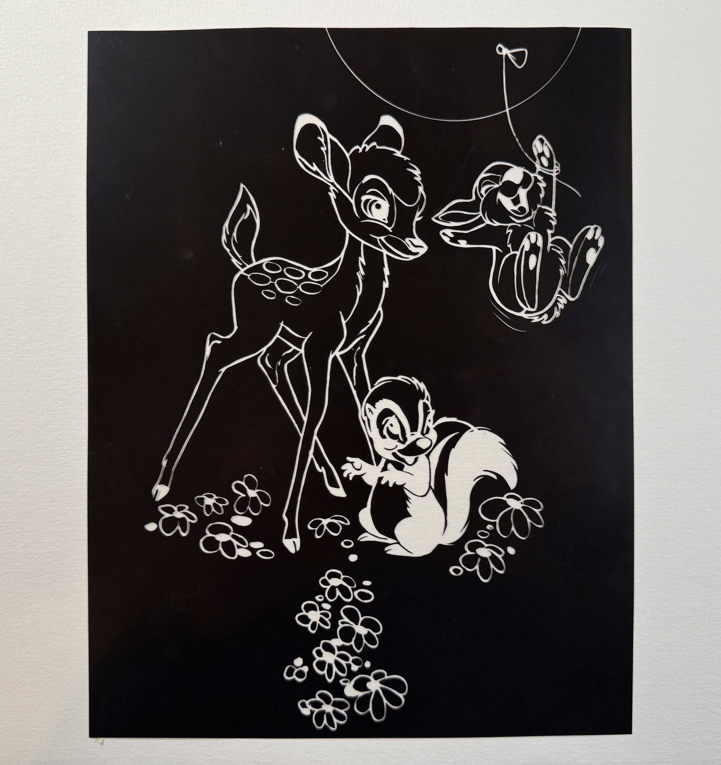 BAMBI Rare Original Disney Model Sheet Film Negative – Walt Disney Productions (1960-70’s). For sale on FLIP Gallery