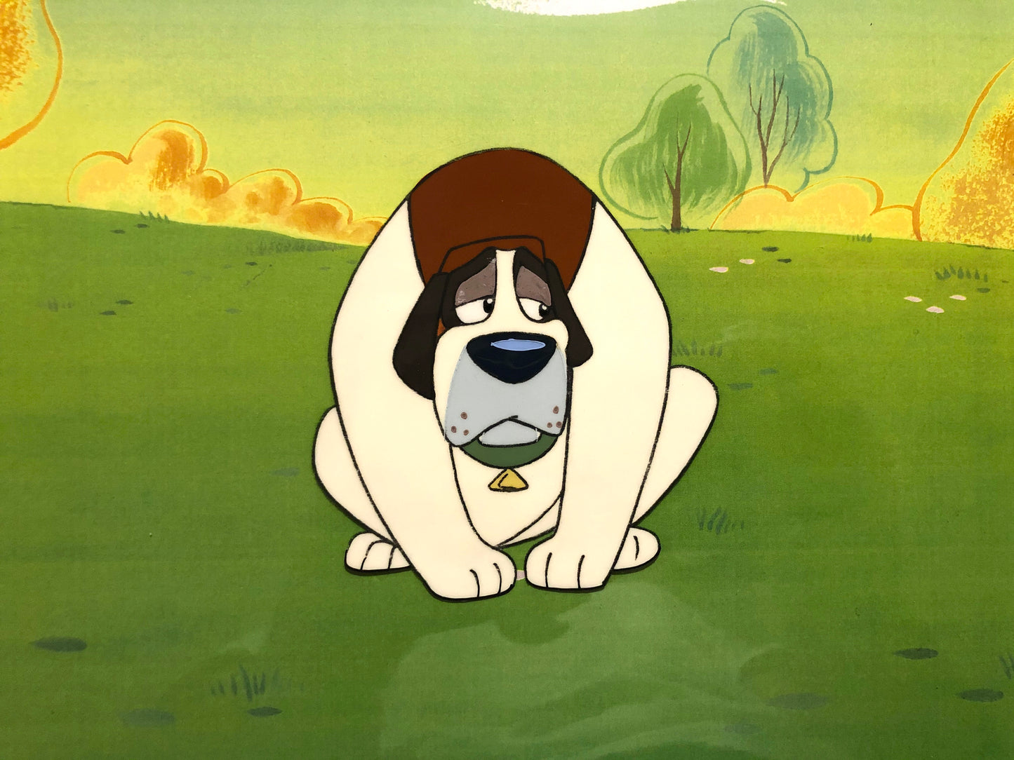 BEETHOVEN - Original Production Used Animation Cel of Beethoven with copy background (1994). For sale on FLIP Gallery