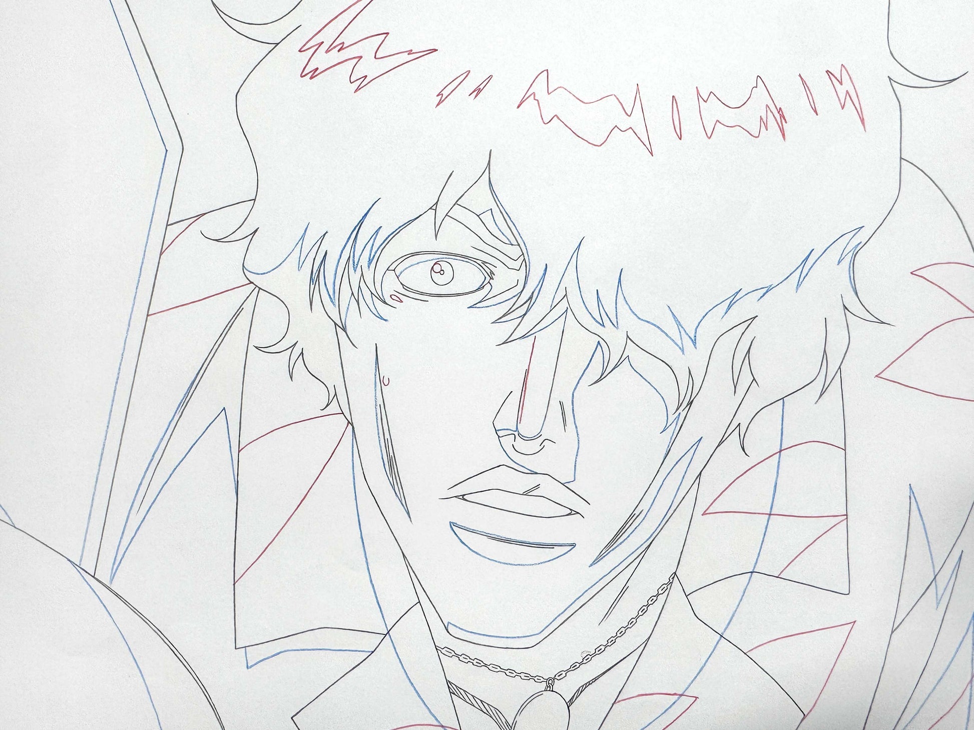 BLEACH Original Animation Production Douga of Sado “Chad” Yasutora (Studio Pierrot, 2000’s). For sale on FLIP Gallery