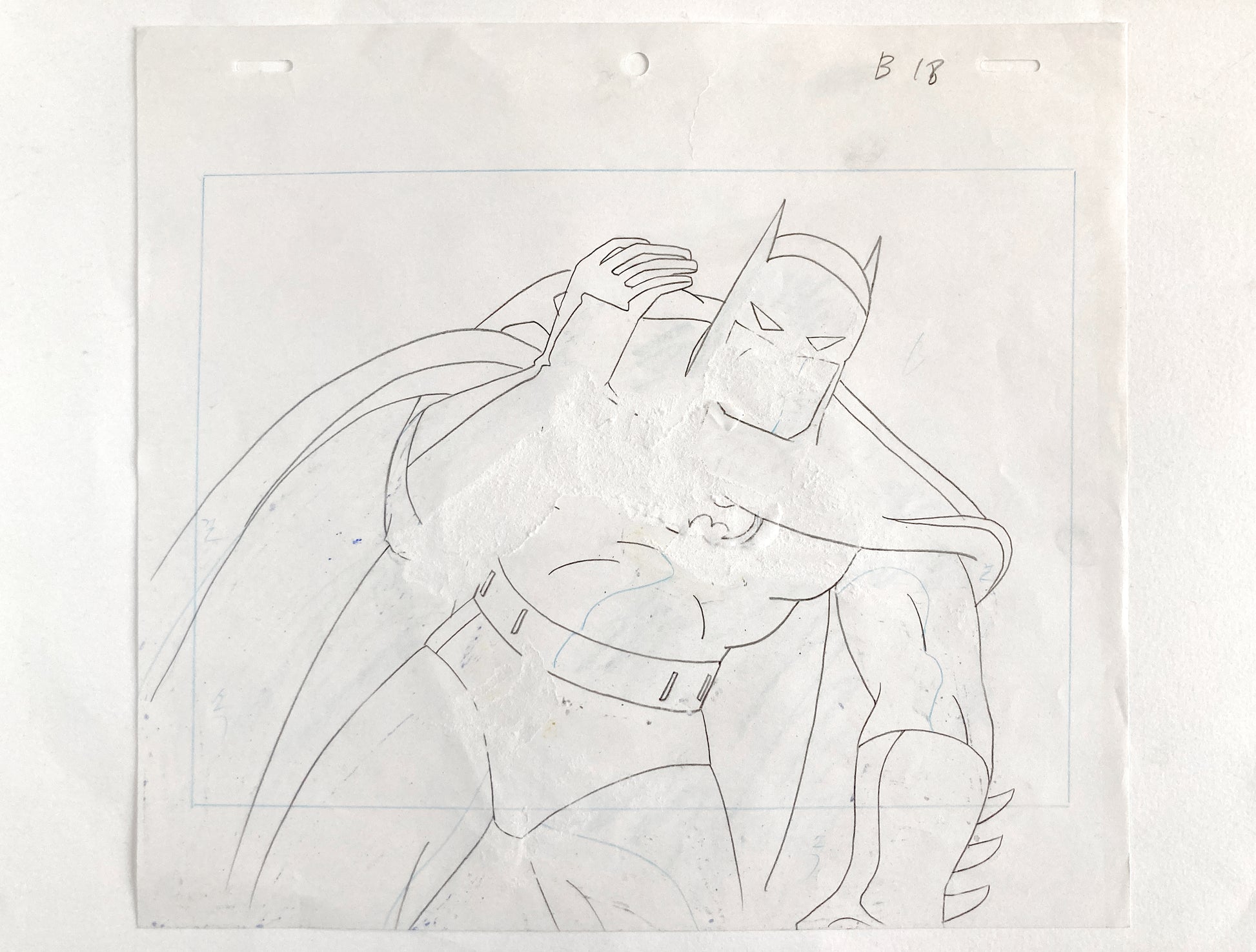 Batman : Mask of the Phantasm - Original Production Used Cel and Matching Animation Drawing (Warner Brothers, c. 1993). For sale on FLIP Gallery
