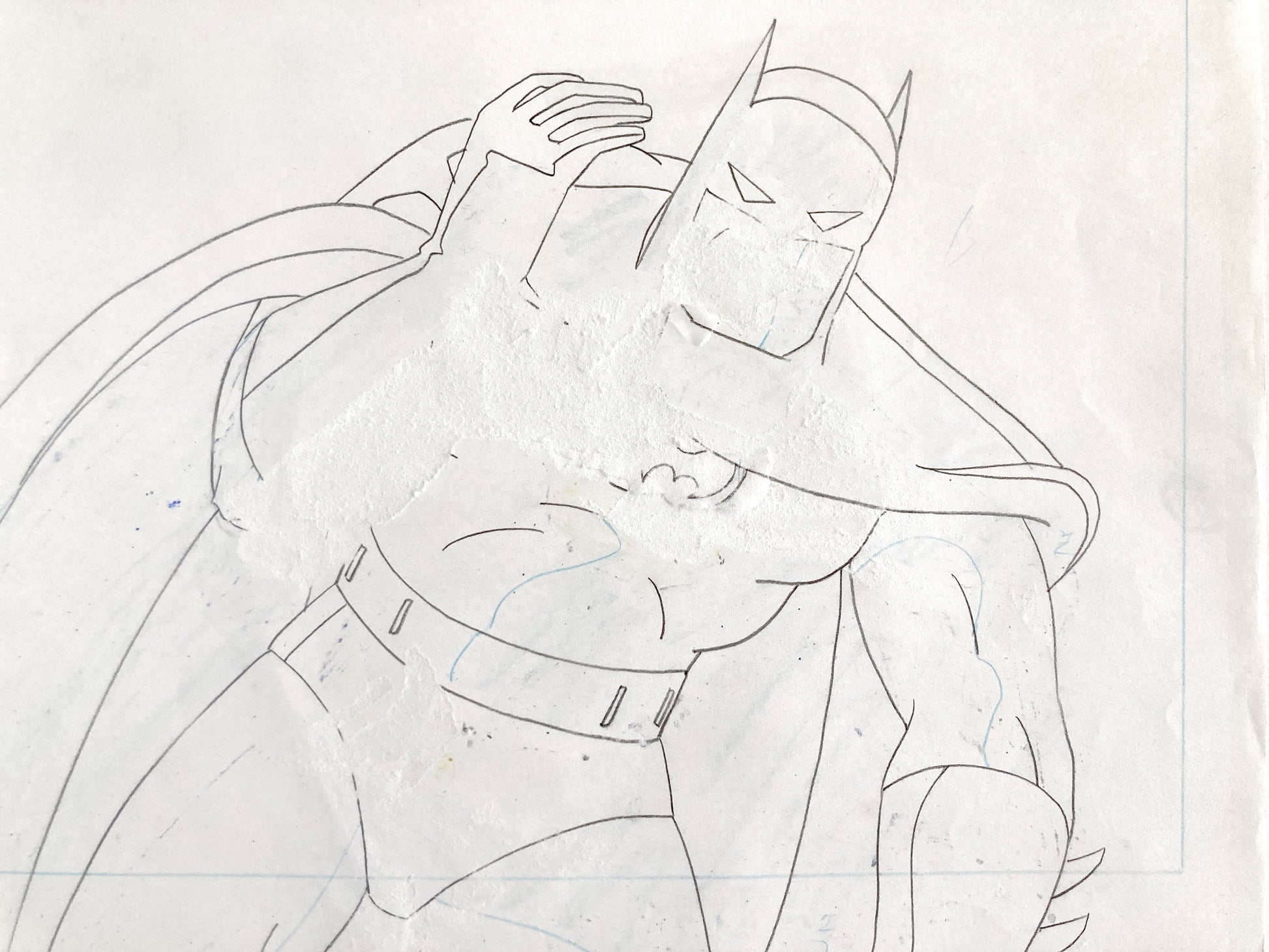 Batman : Mask of the Phantasm - Original Production Used Cel and Matching Animation Drawing (Warner Brothers, c. 1993). For sale on FLIP Gallery