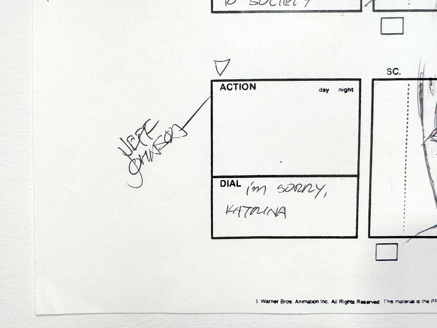 Batman: The Brave and the Bold : Original Storyboard Drawing Signed by Jeff Johnson (2008–2011). For sale on FLIP Gallery