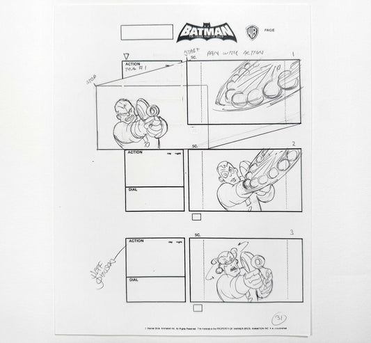 Batman The Brave and the Bold : Original Storyboard Drawing Signed by Jeff Johnson (2008–2011). For sale on FLIP Gallery