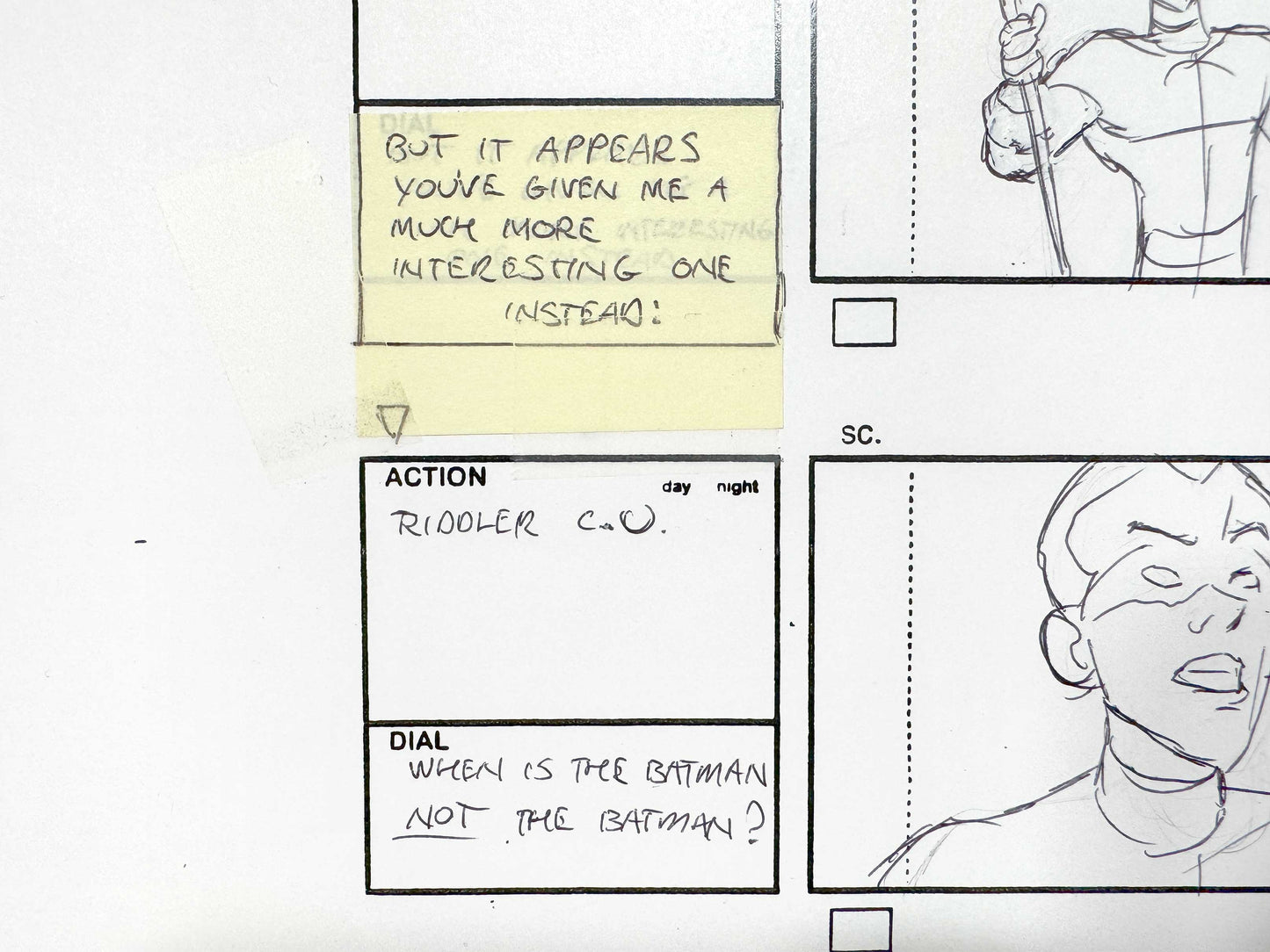 Batman: The Brave and the Bold : Original Storyboard Drawing Signed by Jeff Johnson (2008–2011). For sale on FLIP Gallery