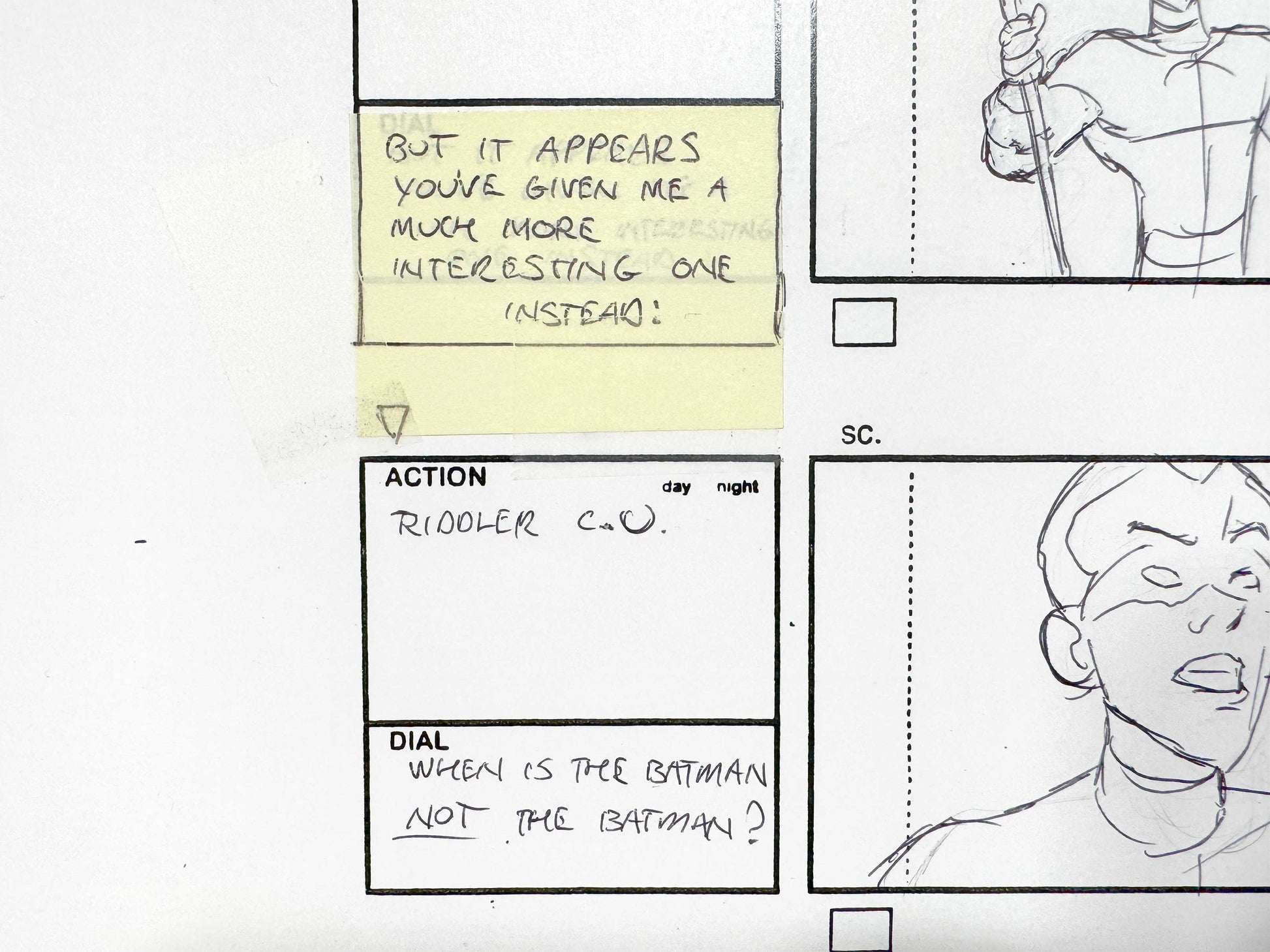 Batman: The Brave and the Bold : Original Storyboard Drawing Signed by Jeff Johnson (2008–2011). For sale on FLIP Gallery