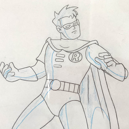 Batman: The Animated Series "Christmas with the Joker" FRAMED Robin Original Production Used Animation Drawing (Warner Bros., 1992). For sale on FLIP Gallery