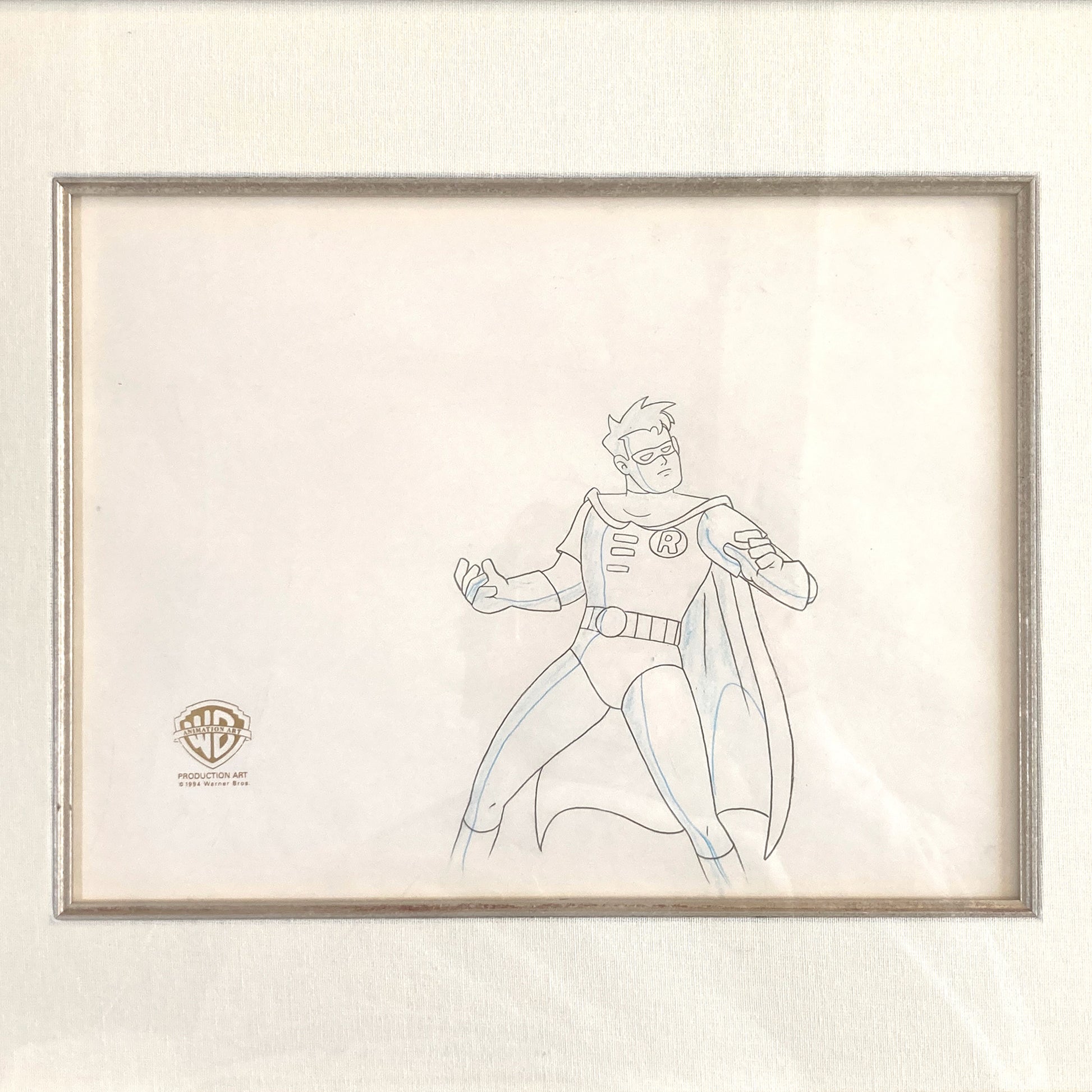Batman: The Animated Series "Christmas with the Joker" FRAMED Robin Original Production Used Animation Drawing (Warner Bros., 1992). For sale on FLIP Gallery