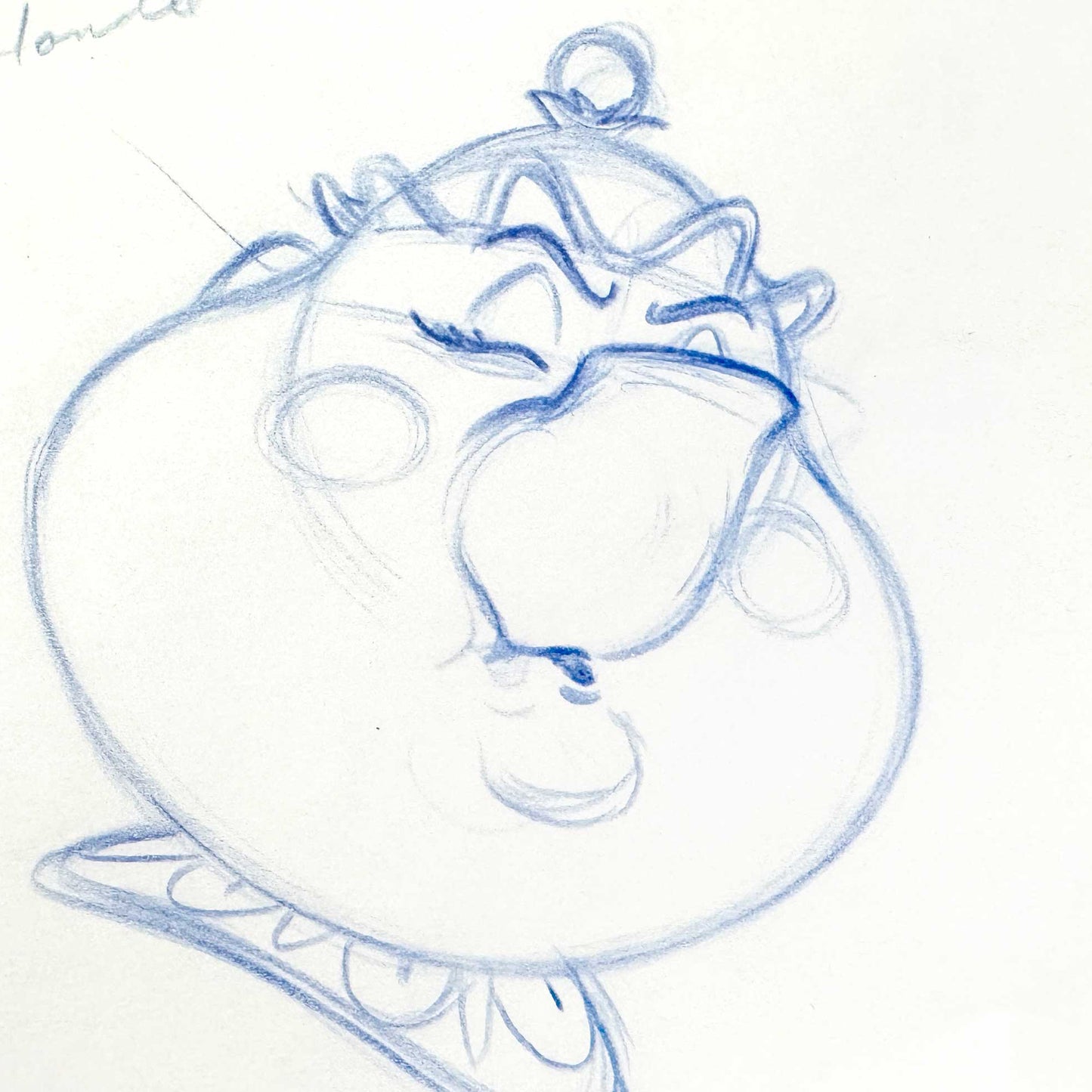 Beauty and the Beast - Mrs. Potts Original Animation Production Drawing (Walt Disney, 1991). For sale on FLIP Gallery