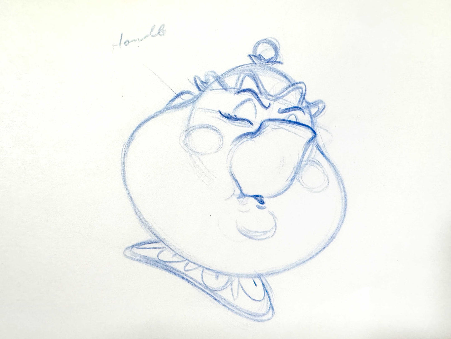 Beauty and the Beast - Mrs. Potts Original Animation Production Drawing (Walt Disney, 1991). For sale on FLIP Gallery