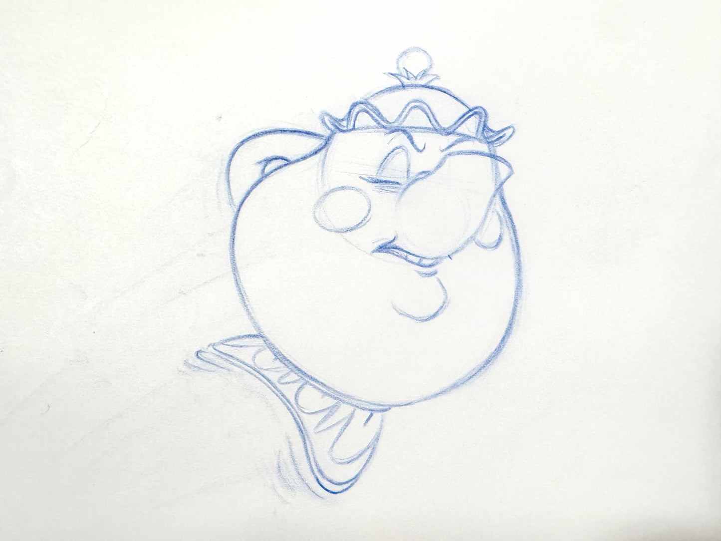 Beauty and the Beast - Mrs. Potts Original Animation Production Drawing (Walt Disney, 1991). For sale on FLIP Gallery