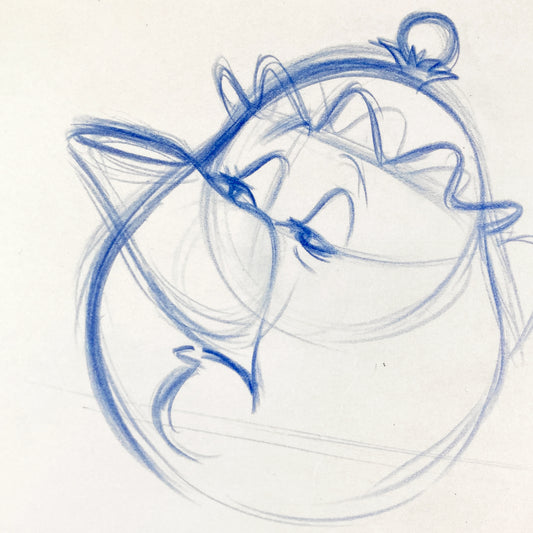 Original Animation Production Drawing from Beauty and the Beast. Walt Disney Studio